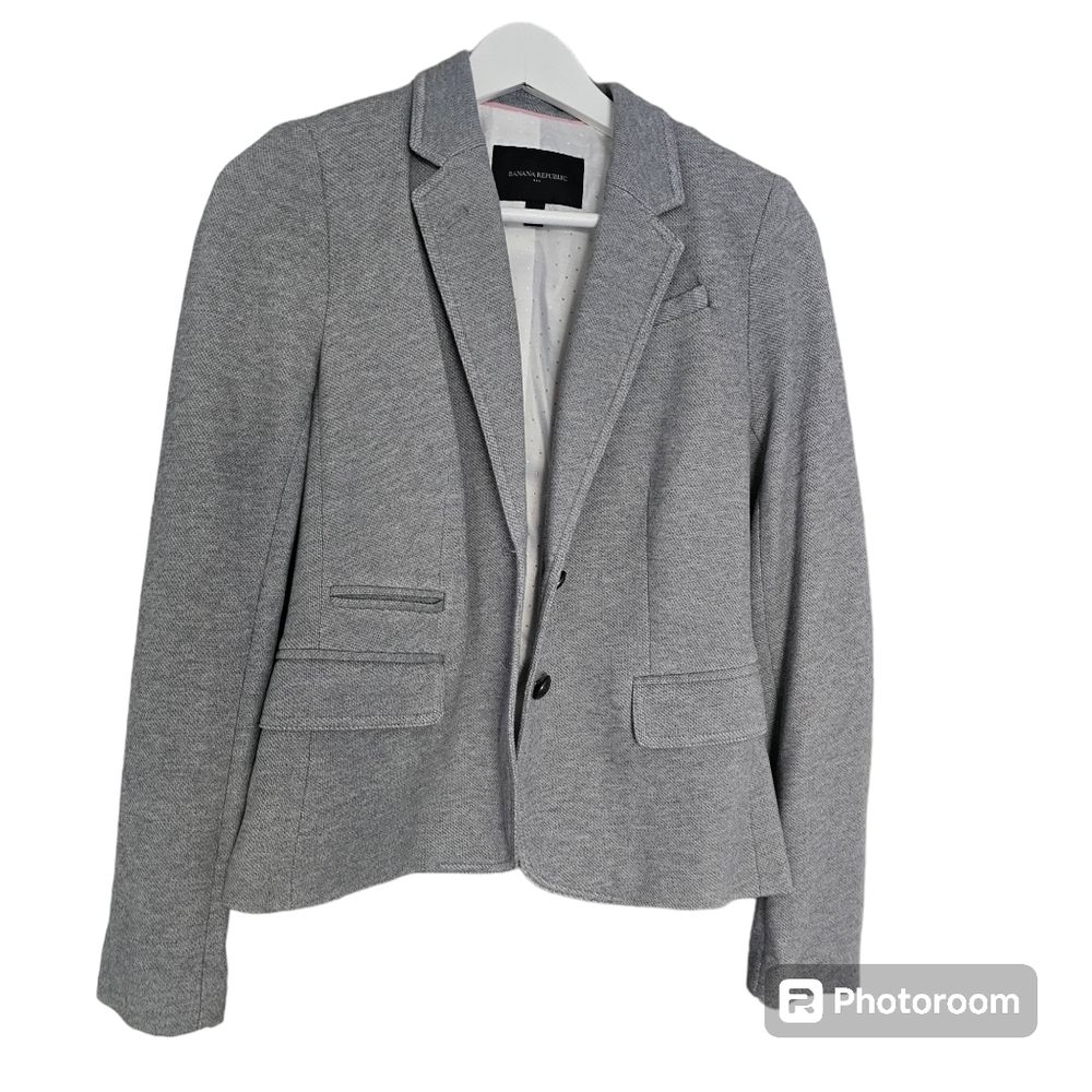 Banana Republic grey blazer size 2 women's, warm